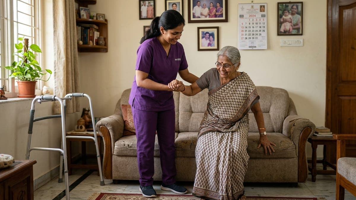 Elderly Home Physiotherapy in Faridabad: Falls Prevention and Mobility at Home