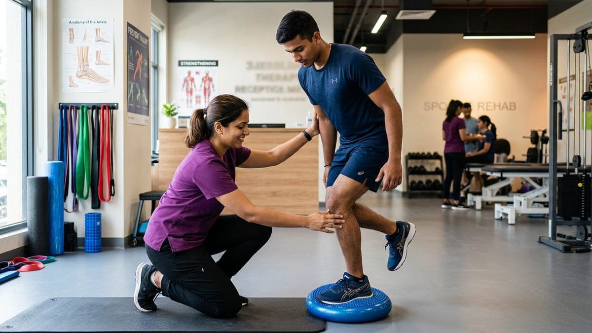 Ankle Sprain Prevention in Faridabad: Physiotherapy Balance Training