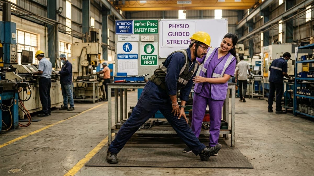 Physiotherapy for Industrial Workers in Faridabad: Workplace Injury Prevention