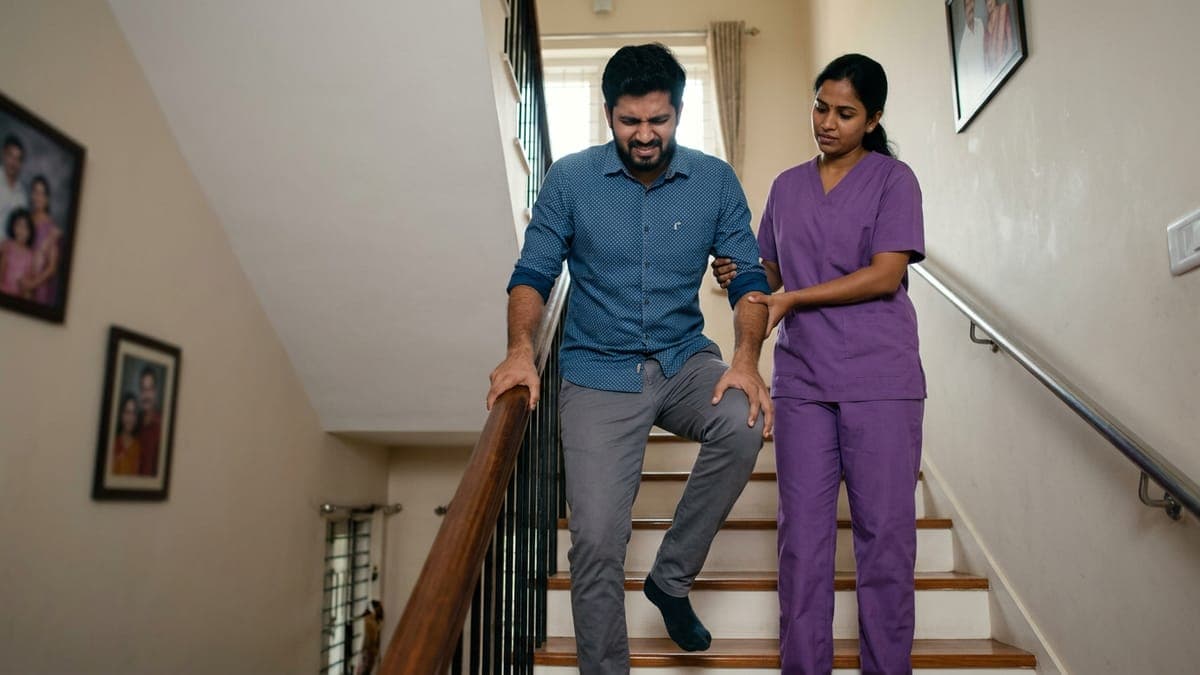 Knee Pain When Climbing Stairs in Faridabad: Physiotherapy Solutions