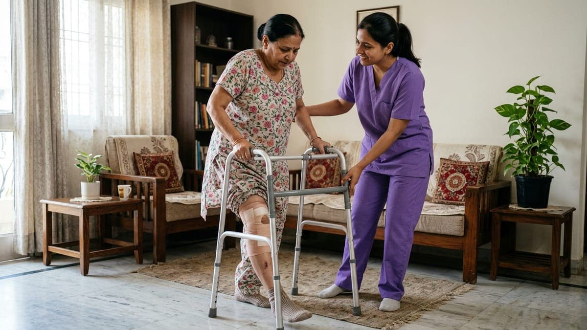 Knee Replacement Home Physiotherapy in Faridabad: Recovery at Home