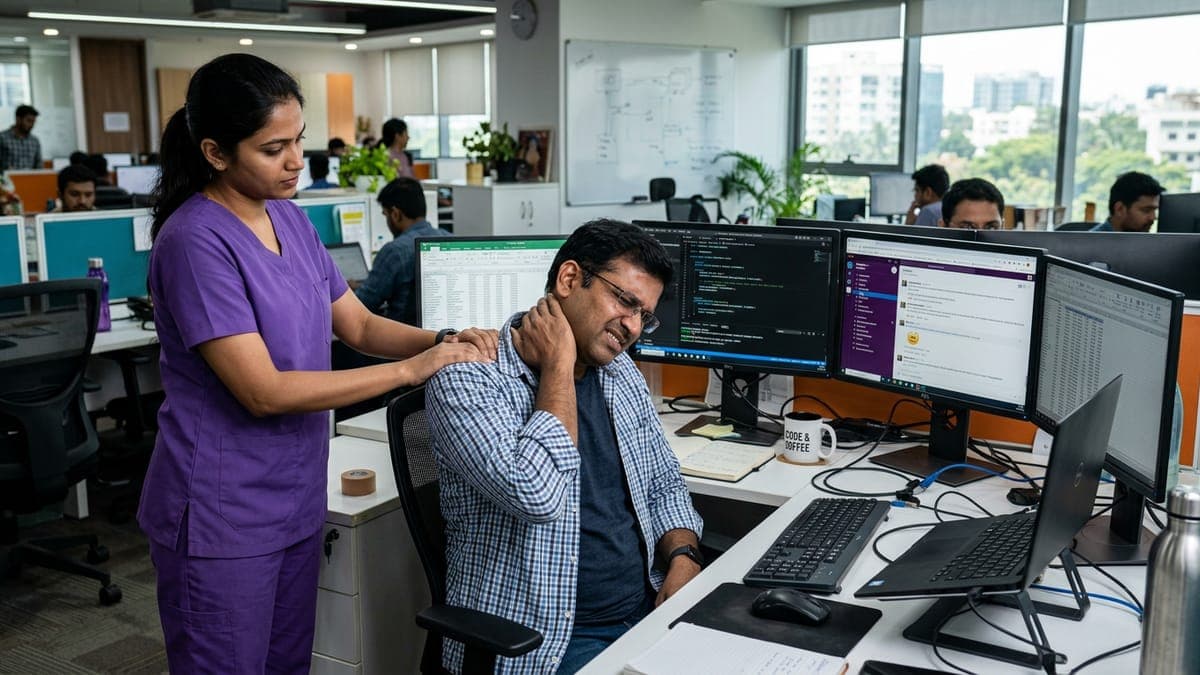 Office Neck Pain in Faridabad: Physiotherapy for Tech and IT Professionals