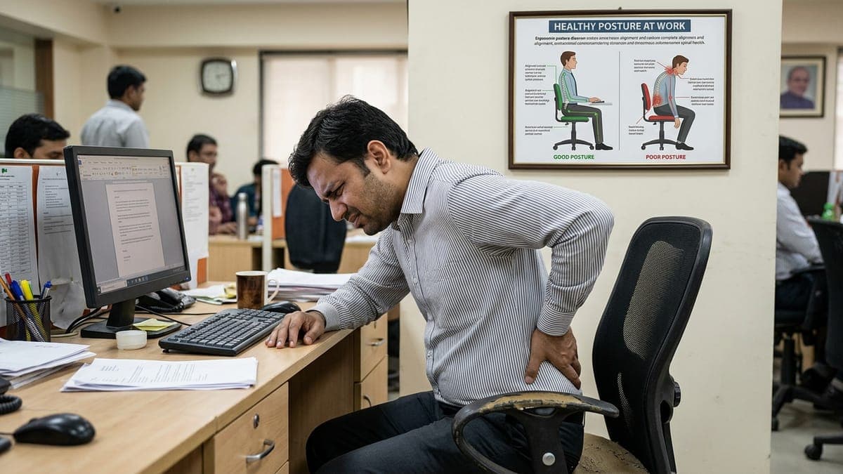 Back Pain When Sitting in Faridabad: Physiotherapy for Desk Workers