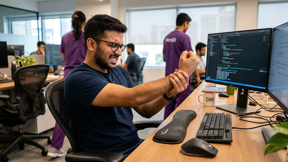Wrist Pain from Keyboard and Mouse Use in Faridabad: Physiotherapy Solutions