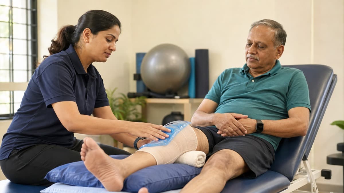 Ice, Elevation and Compression After Knee Replacement
