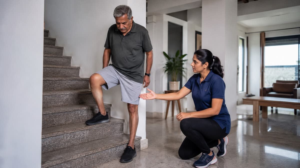 Managing Stairs Without a Railing After Knee Replacement